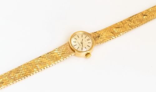 fig 6. LOVELY MINT CONDITION SOLID 9CT GOLD OMEGA LADIES COCKTAIL WATCH WITH BOX C1965