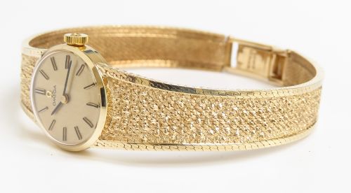 fig 6. BEAUTIFUL MINT CONDITION SOLID 9CT GOLD OMEGA LADIES COCKTAIL WATCH WITH BOX C1951