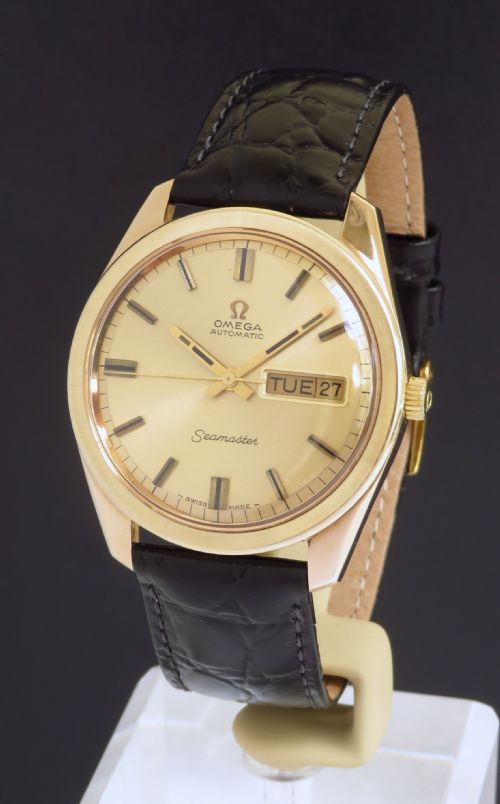 Stunning Solid 9ct Gold Omega Seamaster Day Date Oversize Mens Vintage Watch C1968