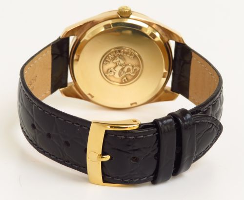 fig 6. STUNNING SOLID 9CT GOLD OMEGA SEAMASTER DAY DATE OVERSIZE MENS VINTAGE WATCH C1968