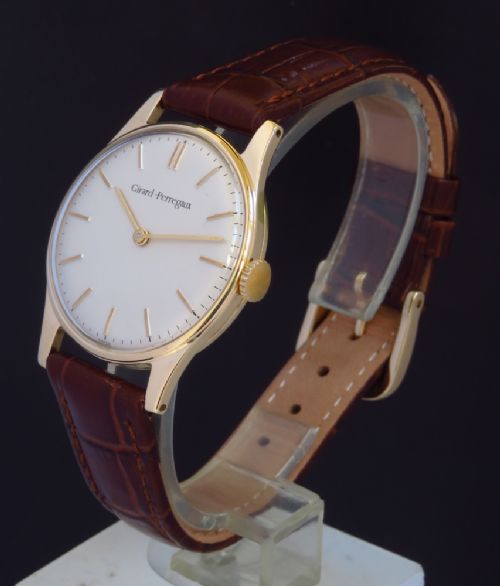fig 3. SOLID 9CT GOLD GIRARD PERREGAUX MID SIZE MENS VINTAGE WATCH C1961