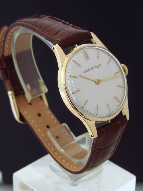 fig 4. SOLID 9CT GOLD GIRARD PERREGAUX MID SIZE MENS VINTAGE WATCH C1961
