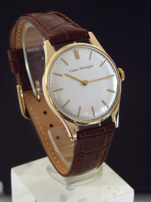 fig 5. SOLID 9CT GOLD GIRARD PERREGAUX MID SIZE MENS VINTAGE WATCH C1961