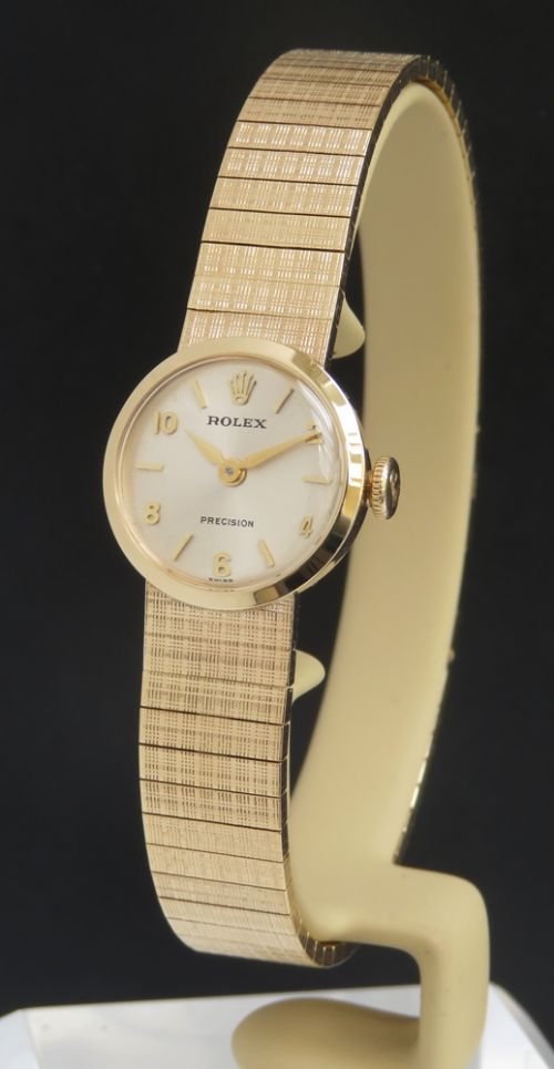 Beautiful Solid 9ct Gold Rolex Precision Ladies Cocktail Watch with Boxes C1967