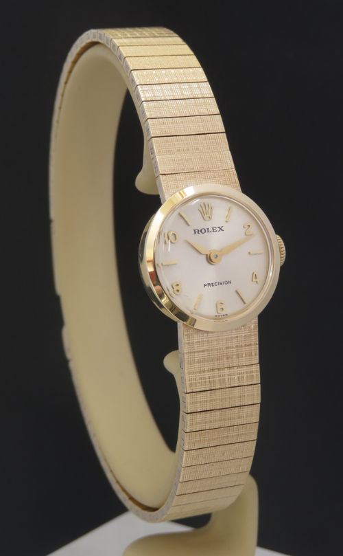 fig 2. BEAUTIFUL SOLID 9CT GOLD ROLEX PRECISION LADIES COCKTAIL WATCH WITH BOXES C1967