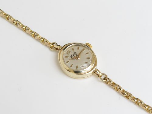 fig 4. LOVELY SOLID 9CT GOLD ROLEX TUDOR ROYAL LADIES COCKTAIL WATCH C1957