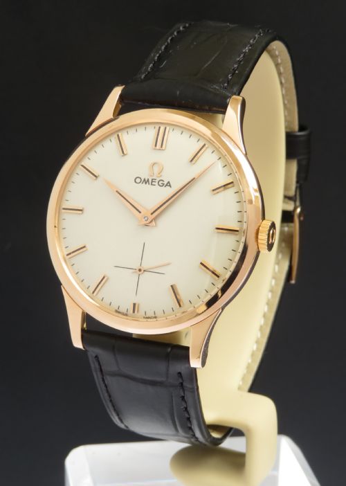 Wonderful Solid 18ct 18k Rose Gold Omega Calibre 267 Mens Vintage Watch C1959