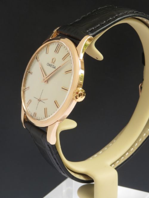 fig 2. WONDERFUL SOLID 18CT 18K ROSE GOLD OMEGA CALIBRE 267 MENS VINTAGE WATCH C1959