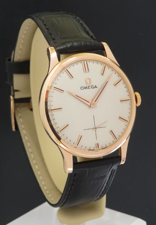 fig 3. WONDERFUL SOLID 18CT 18K ROSE GOLD OMEGA CALIBRE 267 MENS VINTAGE WATCH C1959