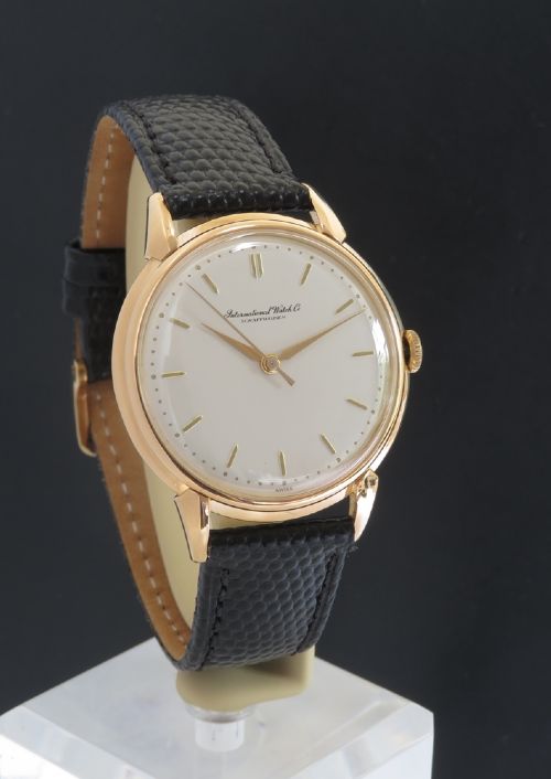 fig 3. SOLID 18CT ROSE GOLD INTERNATIONAL WATCH COMPANY IWC CALI 89 OVERSIZE MENS VINTAGE WATCH C1951 movement serial number 1285038