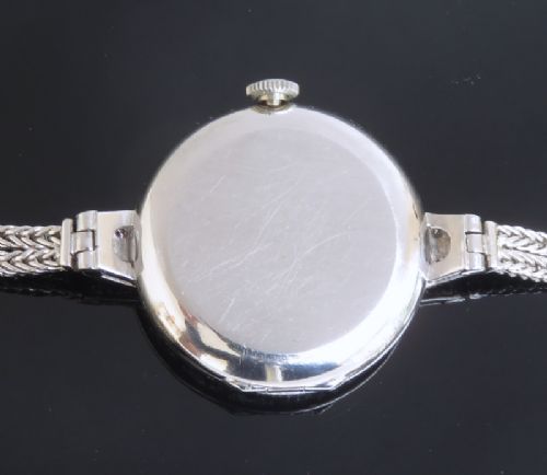fig 7. Exquisite Platinum And 3cts Diamond Ladies Vintage Art Deco Cocktail Watch By Vertex C1930
