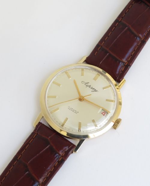 fig 3. INCREDIBLE ORIGINAL SOLID 9CT GOLD MENS VINTAGE WATCH BY ASPREY OF LONDON C1969