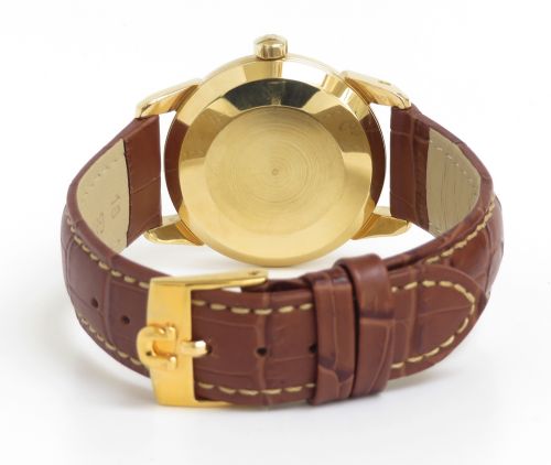 fig 5. SOLID 18CT 18K GOLD OMEGA SEAMASTER AUTOMATICE MENS VINTAGE WATCH WITH BOX C1958-59