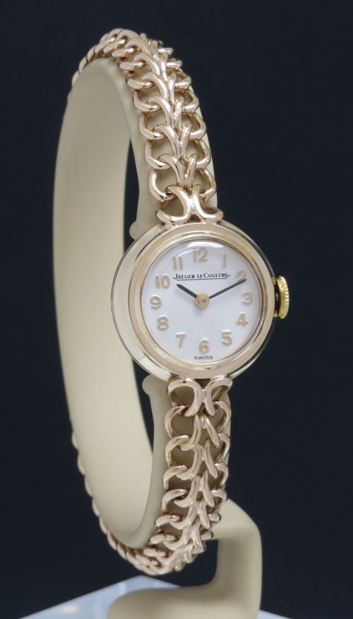 fig 1. SOLID 9CT GOLD JAEGER-LECOULTRE LADIES COCKTAIL WATCH C1954