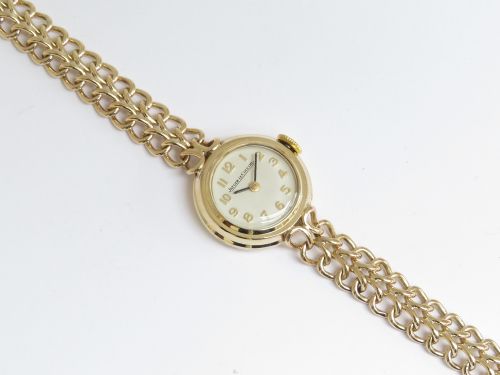 fig 5. SOLID 9CT GOLD JAEGER-LECOULTRE LADIES COCKTAIL WATCH C1954