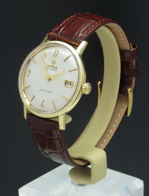 fig 1. SOLID 18CT 18K OMEGA SEAMASTER AUTOMATIC WITH DATE MENS VINTAGE WATCH C1965