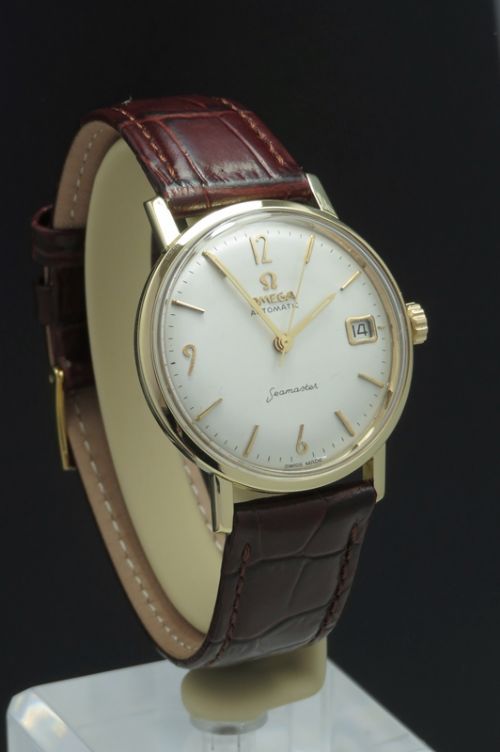 fig 2. SOLID 18CT 18K OMEGA SEAMASTER AUTOMATIC WITH DATE MENS VINTAGE WATCH C1965