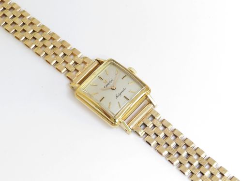 fig 7. VERY RARE SOLID 18CT OMEGA LADYMATIC LADIES COCKTAIL WATCH WITH BOX AND PAPERWORK C1964