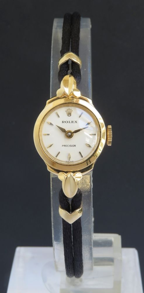 fig 2. BEAUTIFUL SOLID 18CT 18K GOLD ROLEX PRECISION LADIES COCKTAIL WATCH C1959