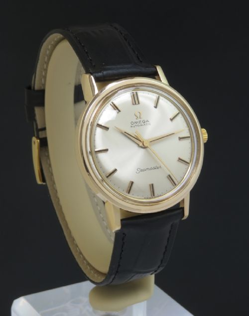 fig 2. WONDERFUL MINT ORIGINAL CONDITION SOLID 9CT GOLD OMEGA SEAMASTER AUTOMATIC MENS VINTAGE WATCH C1963
