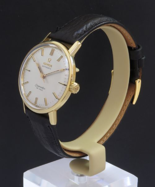 fig 1. WONDERFUL SOLID 18CT GOLD OMEGA SEAMASTER DE VILLE AUTOMATIC MENS VINTAGE WATCH C1964