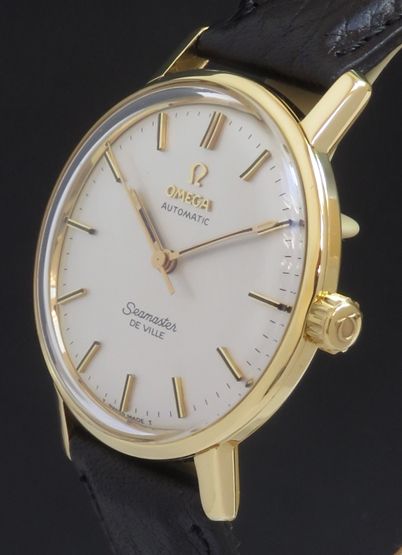 fig 2. WONDERFUL SOLID 18CT GOLD OMEGA SEAMASTER DE VILLE AUTOMATIC MENS VINTAGE WATCH C1964