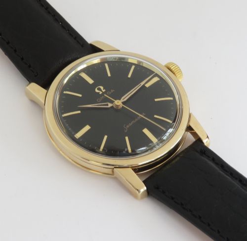 fig 6. SOLID 9CT GOLD OMEGA SEAMASTER CALIBRE 520 MENS VINTAGE WATCH C1959