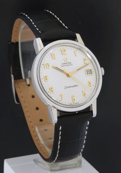 fig 1. RARE OMEGA SEAMASTER AUTOMATIC WITH DATE MENS VINTAGE WATCH C1966