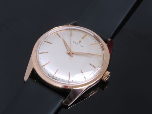 fig 3. STUNNING ORIGINAL SOLID 18CT 18K ROSE GOLD ZENITH CALIBRE 2522 MENS VINTAGE WATCH C1960
