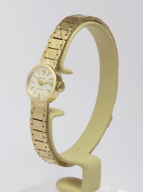 fig 1. BEAUTIFUL SOLID 9CT GOLD ROLEX PRECISION LADIES COCKTAIL WATCH C1965