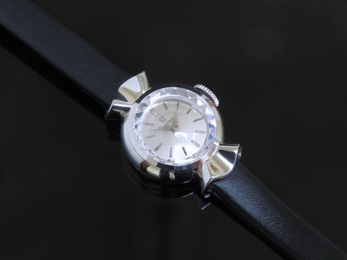 fig 1. BEAUTIFUL SOLID 18CT 18K WHITE GOLD OMEGA LADIES COCKTAIL WATCH C1955