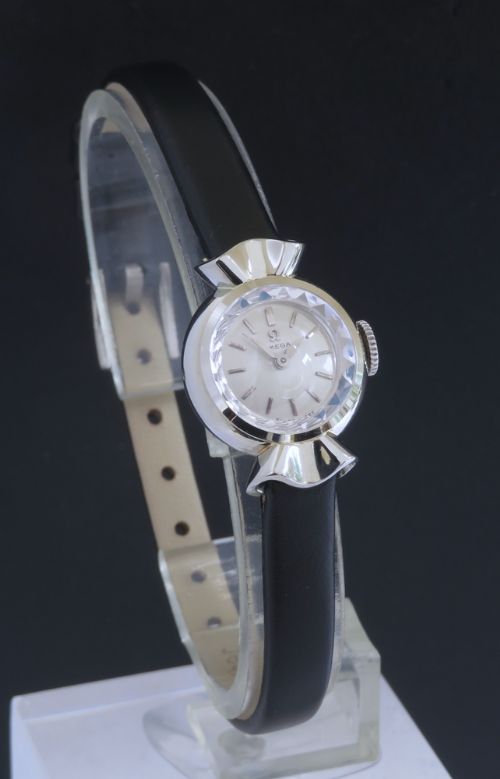 fig 5. BEAUTIFUL SOLID 18CT 18K WHITE GOLD OMEGA LADIES COCKTAIL WATCH C1955