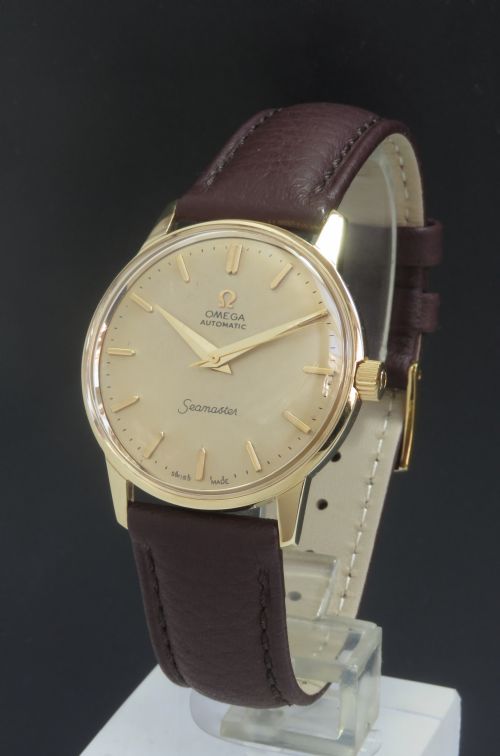 Stunning Solid 18ct 18k Omega Seamaster Automatic Reference 165.001 Mens Vintage Watch C1966
