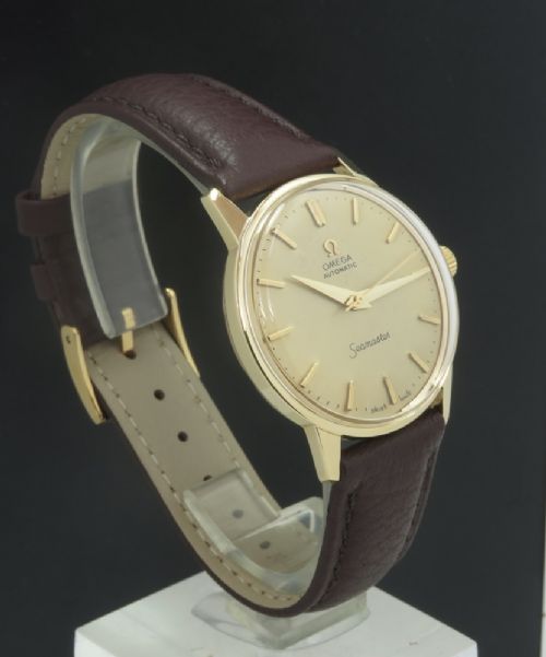 fig 3. STUNNING SOLID 18CT 18K OMEGA SEAMASTER AUTOMATIC REFERENCE 165.001 MENS VINTAGE WATCH C1966