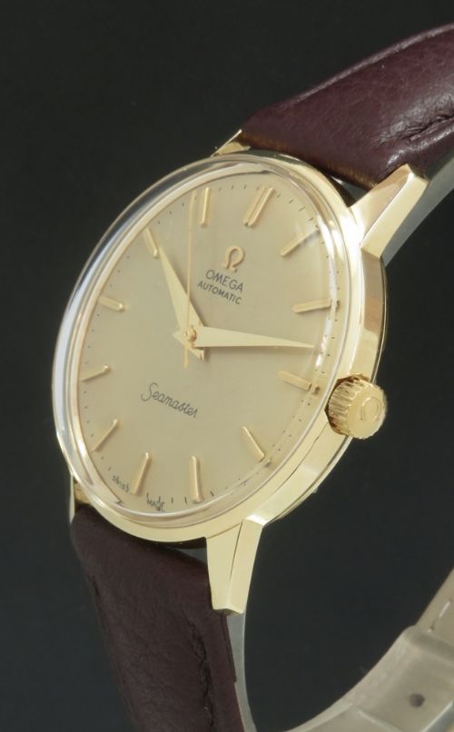 fig 6. STUNNING SOLID 18CT 18K OMEGA SEAMASTER AUTOMATIC REFERENCE 165.001 MENS VINTAGE WATCH C1966