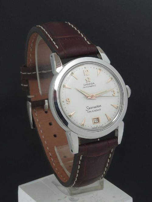 fig 1. RARE OMEGA SEAMASTER CALENDAR MARK 1 BUMPER AUTOMATIC MENS VINTAGE WAQTCH C1950