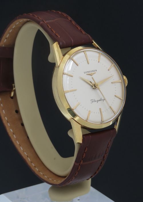 fig 3. ORIGINAL SOLID 18CT 18K LONGINES FLAGSHIP CALIBRE 30LS MENS VINTAGE WATCH C1959-60