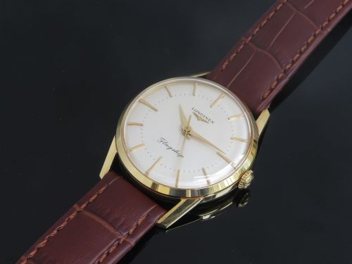 fig 6. ORIGINAL SOLID 18CT 18K LONGINES FLAGSHIP CALIBRE 30LS MENS VINTAGE WATCH C1959-60