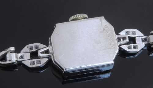 fig 3. BEUATIFUL ROLEX TUDOR PLATINUM AND DIAMOND LADIES COCKTAIL WATCH C1950