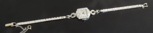 fig 4. BEUATIFUL ROLEX TUDOR PLATINUM AND DIAMOND LADIES COCKTAIL WATCH C1950