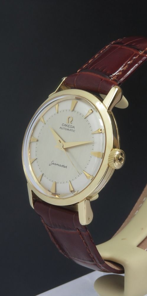 fig 1. INCREDIBLE SOLID 18CT 18K OMEGA SEAMASTER AUTOMATIC CALIBRE 501 MENS VINTAGE WATCH C1959