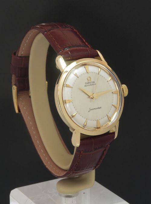 fig 4. INCREDIBLE SOLID 18CT 18K OMEGA SEAMASTER AUTOMATIC CALIBRE 501 MENS VINTAGE WATCH C1959