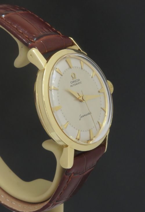 fig 5. INCREDIBLE SOLID 18CT 18K OMEGA SEAMASTER AUTOMATIC CALIBRE 501 MENS VINTAGE WATCH C1959