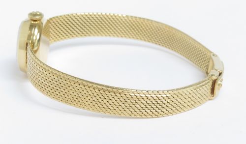 fig 5. MINT ORIGINAL CONDITION SOLID 18CT GOLD OMEGA SAPPHETTE LADIES COCKTAIL WATCH WITH BOX c1962