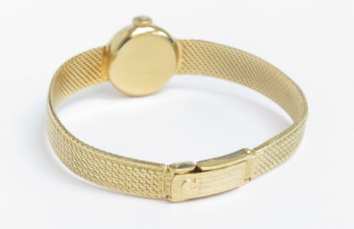 fig 8. MINT ORIGINAL CONDITION SOLID 18CT GOLD OMEGA SAPPHETTE LADIES COCKTAIL WATCH WITH BOX c1962