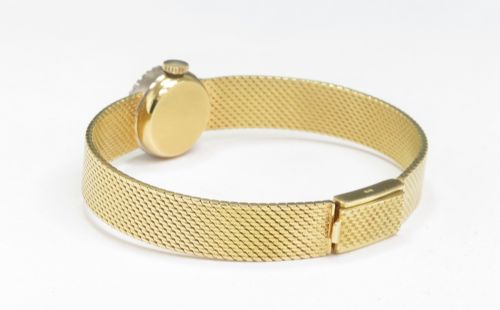 fig 4. BEAUTIFUL SOLID 18CT 18K GOLD AND DIAMOND BAUME AND MERCIER LADIES COCKTAIL WATCH WITH PAPERS C1969
