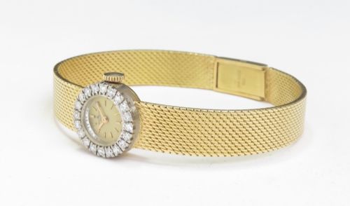 fig 6. BEAUTIFUL SOLID 18CT 18K GOLD AND DIAMOND BAUME AND MERCIER LADIES COCKTAIL WATCH WITH PAPERS C1969