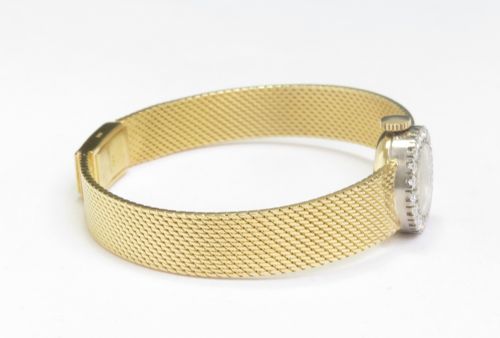 fig 7. BEAUTIFUL SOLID 18CT 18K GOLD AND DIAMOND BAUME AND MERCIER LADIES COCKTAIL WATCH WITH PAPERS C1969