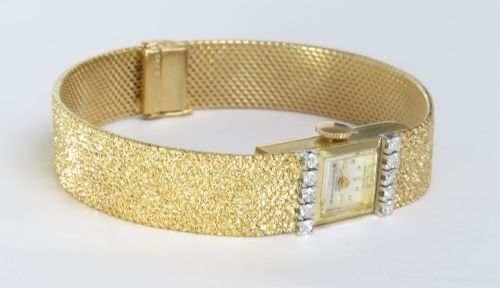 fig 3. SOLID 18CT 18K AND DIAMONDS BAUME AND MERCIER LADIES COCKTAIL WATCH C1969