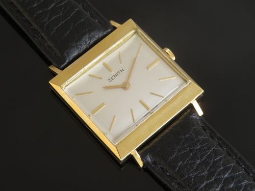 fig 2. MINT CONDITION SOLID 18CT 18K ZENITH ART DECO OVERSIZE MENS VINTAGE WATCH C1964
